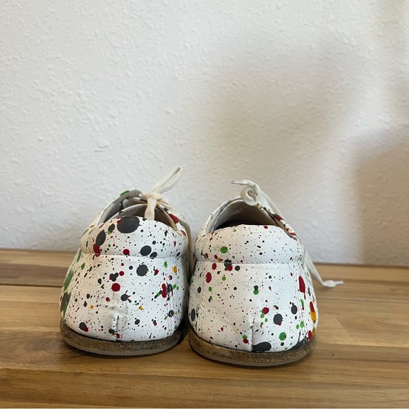 Aintap Handcrafted Leather Oxfords Barefoot SPLANTER Paint White Smooth Leather - Picture 5 of 11